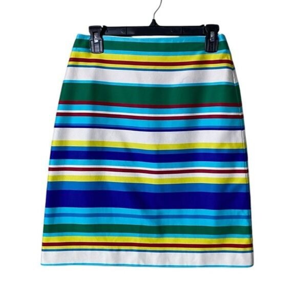 Talbots Women’s Mini Skirt Size 2P Rainbow Colorful Festival Contemporar… - Picture 1 of 7